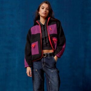 NWT BDG Bruce spliced zip-up fleece jacket - Small